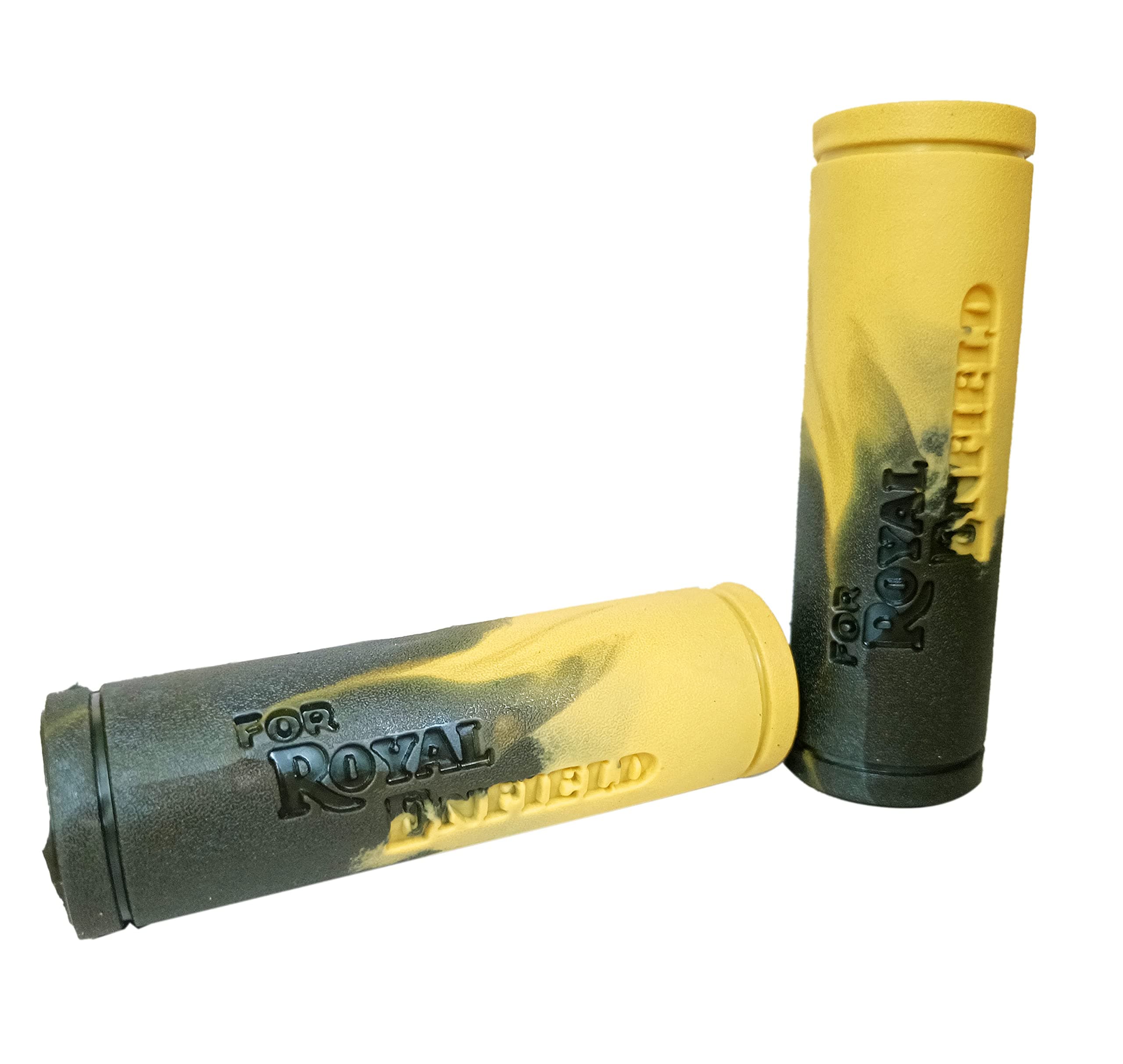 Kohli Bullet Accessories Handle Grip Rubber Compatible with RE All 350/500 cc Bikes (Yellow Black)
