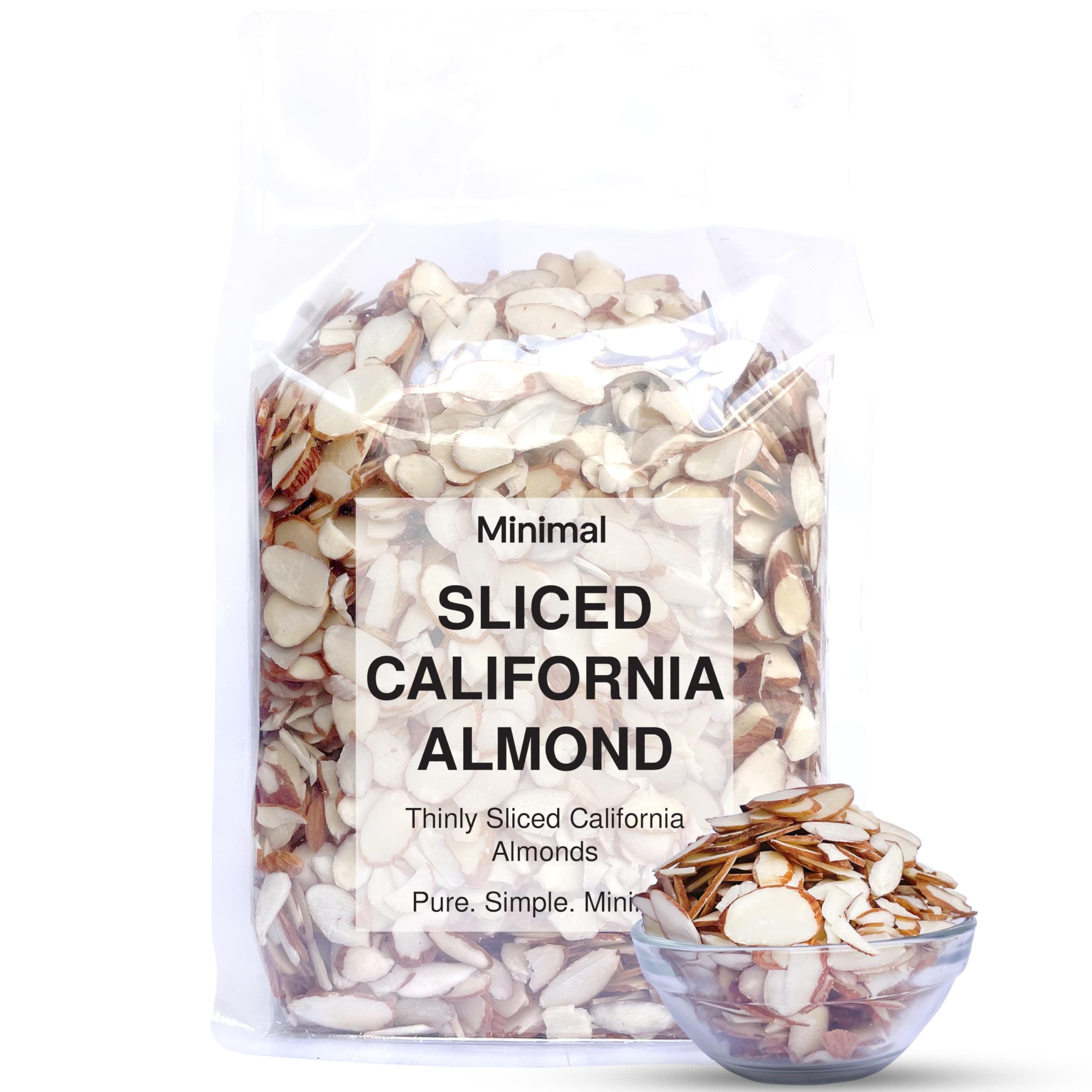 Minimal Sliced Almonds 100g | Thinly Sliced Raw Almonds | Crunchy & Fresh | Ideal for Baking, Desserts & Garnishing | Badam Flakes Dry Fruits