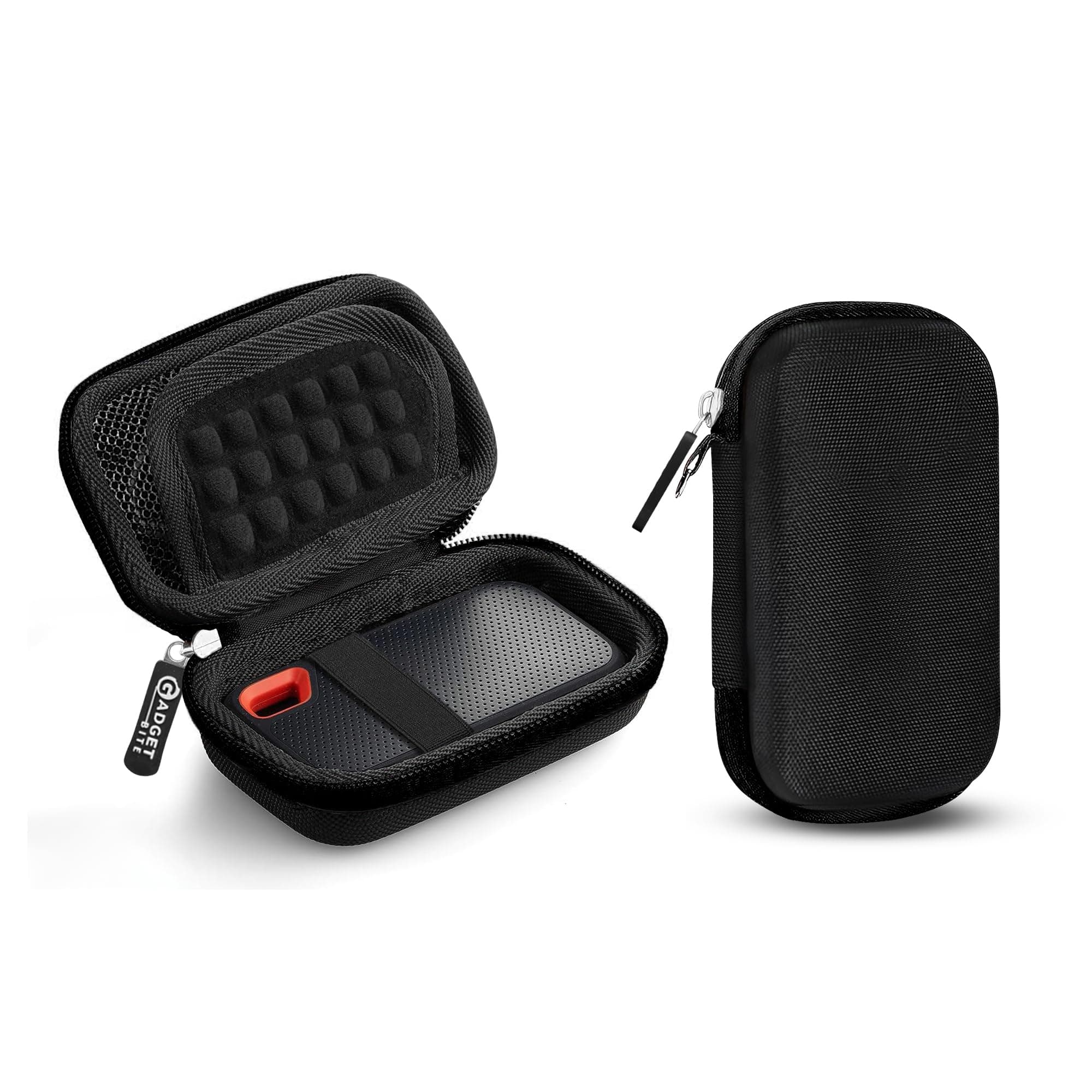 Gadgetbite EVA SSD Case Cover Compatible for San-Disk Extreme Pro/San-Disk Extreme Portable External SSD 500GB-2TB, Travel Case Protective Cover Storage Bag (Black)
