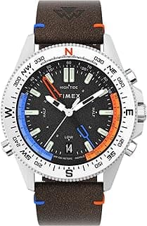 TIMEX Expedition North Analog Watch for man with Black Round Dial & Brown Plastic Strap Band Water Resistant Men's Wrist Watches - TW2V64400X6