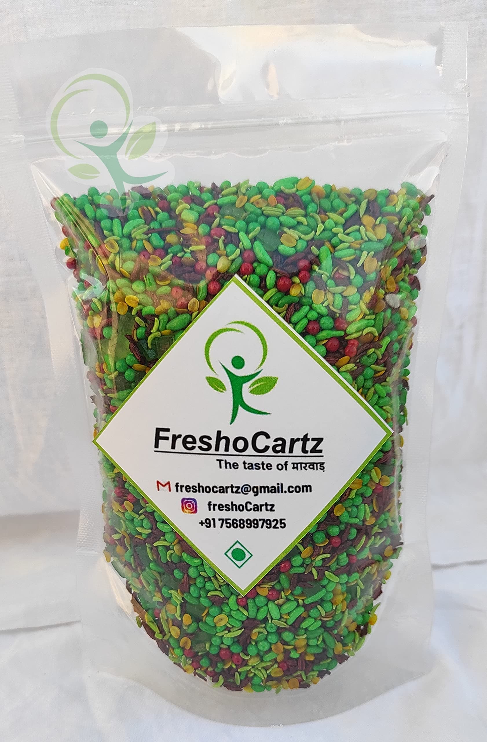 FreshoCartz Green Mix Saunf ( Lovely Mix Sauf ) Mukhwas | Mouth Freshner | Sugar Coated Green Mixed Saunf Sweet Mouth Freshener (1.8kg)