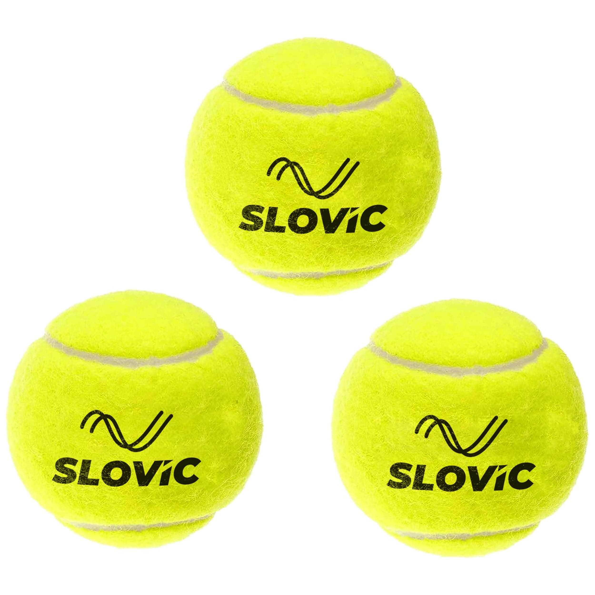 SLOVIC Cricket Balls for Home [Pack of 3] | Practice Tennis Ball Cricket | Lightweight & High-Bounce Rubber Cricket Balls | Ideal for Street Matches, Indoor & Outdoor Cricket Match