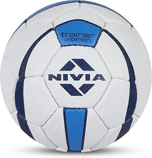 Nivia HB-362 Trainer Synthetic Handball, Women's, White & Blue