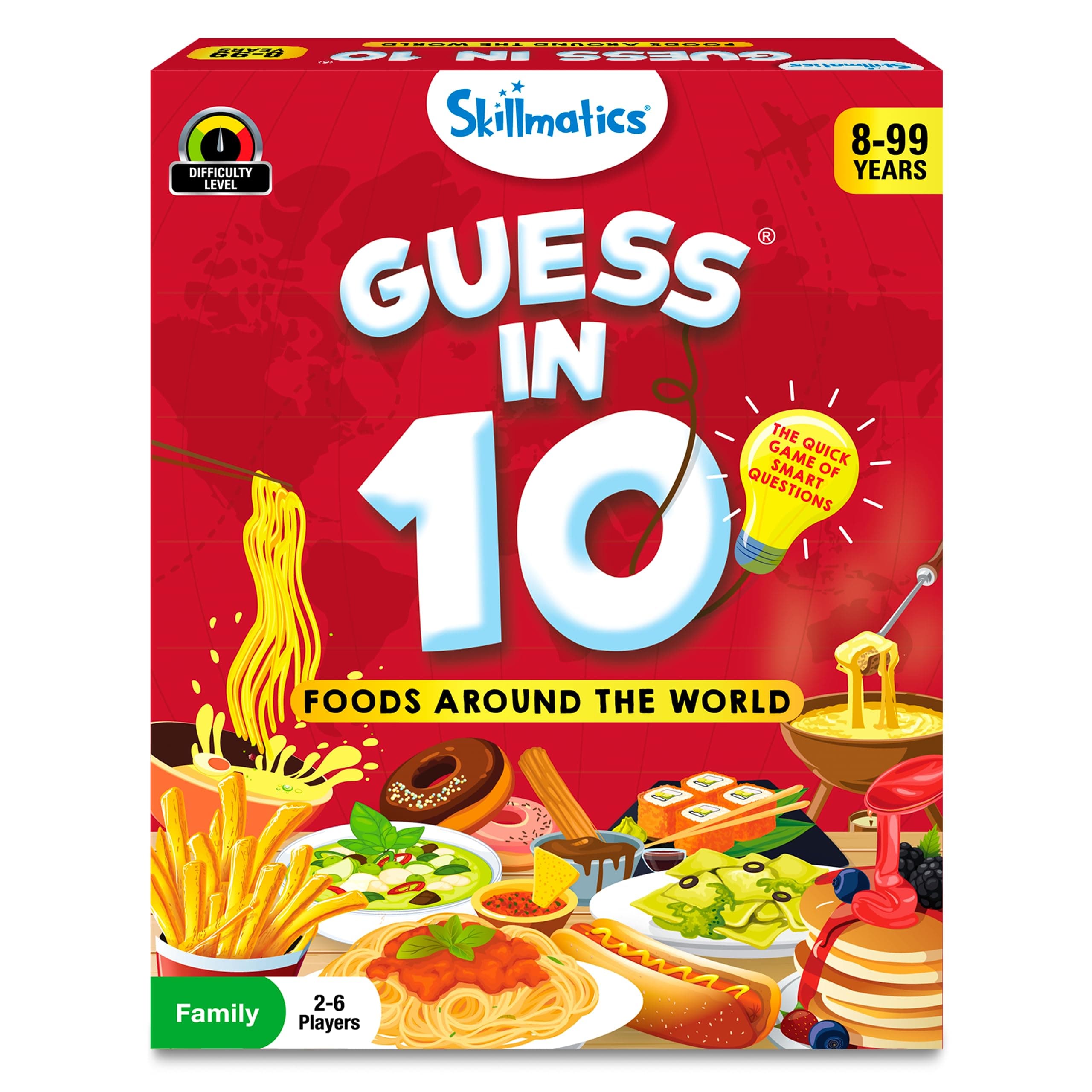 Skillmatics Card Game - Guess in 10 Foods Around the World, Gifts for 8 Year Olds and Up, Quick Game of Smart Questions, Fun Family Game