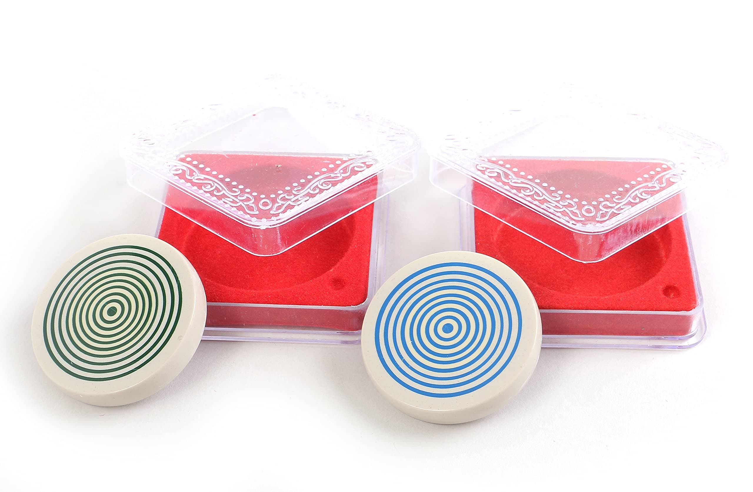 Mayatra's Carrom Striker Set, Indoor Game Striker Accessories Set of 2 Pool White Ball Striker (Ivory Strike)