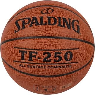 Spalding TF-250 Rubber Moulded Indoor/Outdoor Basketball with Butyl Bladder, Suitable for Practice/Match/Training + Free Air Needle