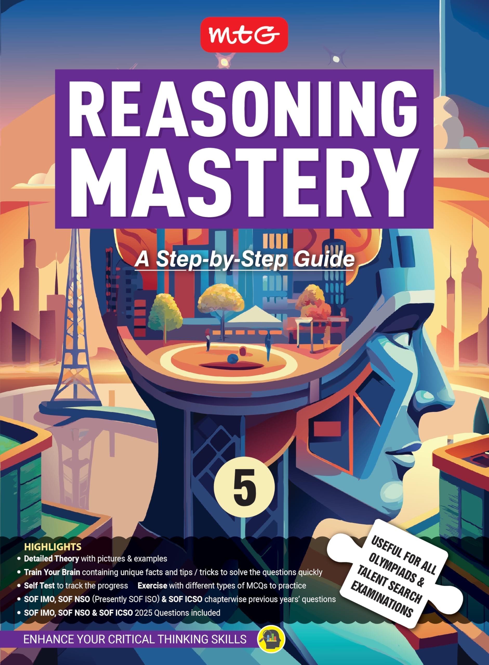 MTG Class-5 Reasoning Mastery Book | SOF IMO, ICSO & iso Question Included | Useful For All Olympiads & Talent Search Exam 2026-27