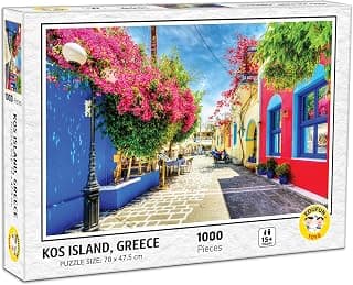 1000 Piece Jigsaw Puzzle | Kos Island Greece Challenging Scenic Puzzle | Brain Booster and Stress Relief Game, Gift for Puzzle Lovers | for Adults & Teens