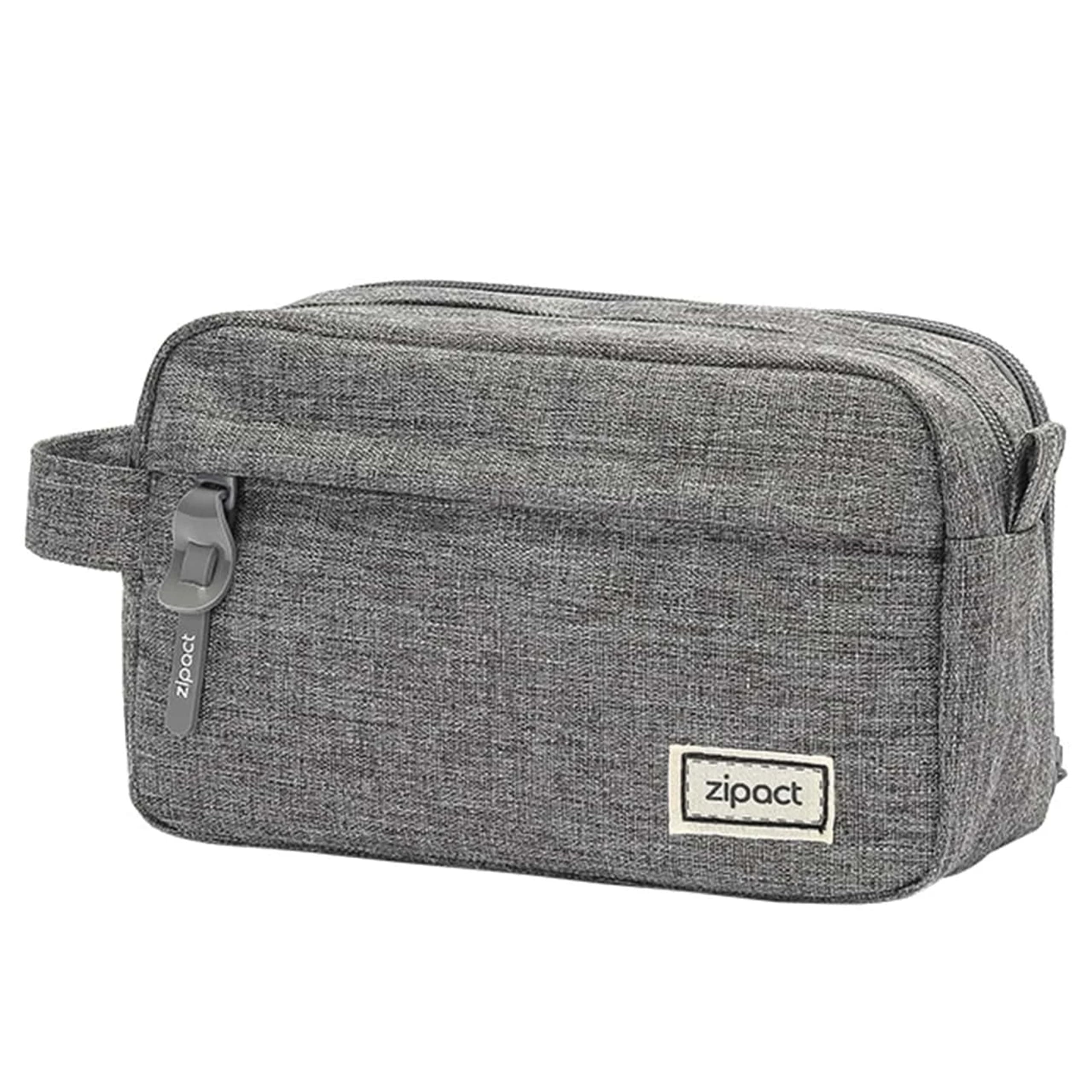 Storite Canvas Pencil Pouch, Grey | Large Capacity, Aesthetic Stationery Case, Stylish Organizer, For Students, School, College, and Office Supplies