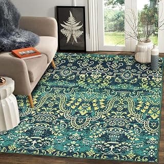 Status Contract Polyester 3D Printed Carpet Rug with Anti Slip Backing (4 X 6 Ft/Medium, Multicolour), Rectangular