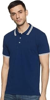 Amazon Brand - Symbol Men's Cotton Rich Solid Polo Collar Tshirts | Half Sleeves | Plain-Regular Fit (Available in Plus Sizes)