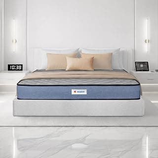 Sleepwell Ortho Genius Grid Mattress | King Size 75x72x6 Inch | Stable Orthopedic Grid Support Without Wobbling | Anti-Mite Anti-Microbial | Cool Yarn Fabric | Medium Soft | 10 Years Warranty