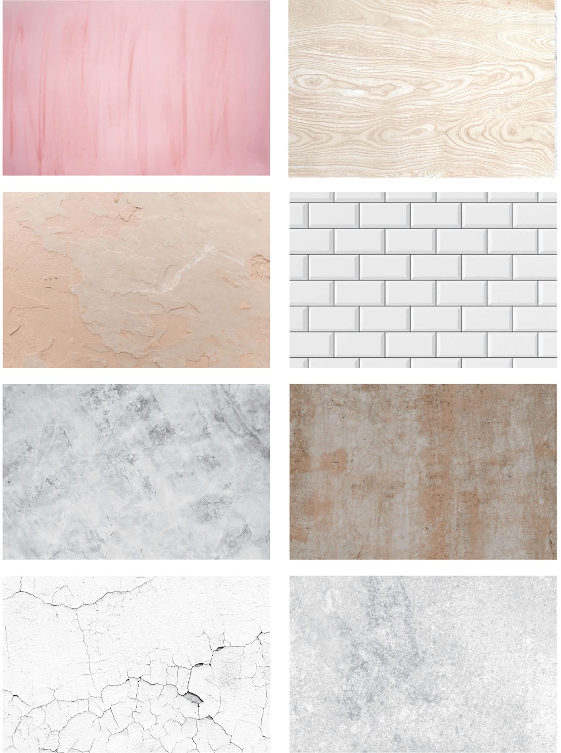 Print Master India Premium Flatlay Tabletop Photography Backdrop Background, Double Sided Waterproof Paper for Food, Small Product Professional Photo Shoot (56x90cm, Pack of 4) 8 Designs (March)