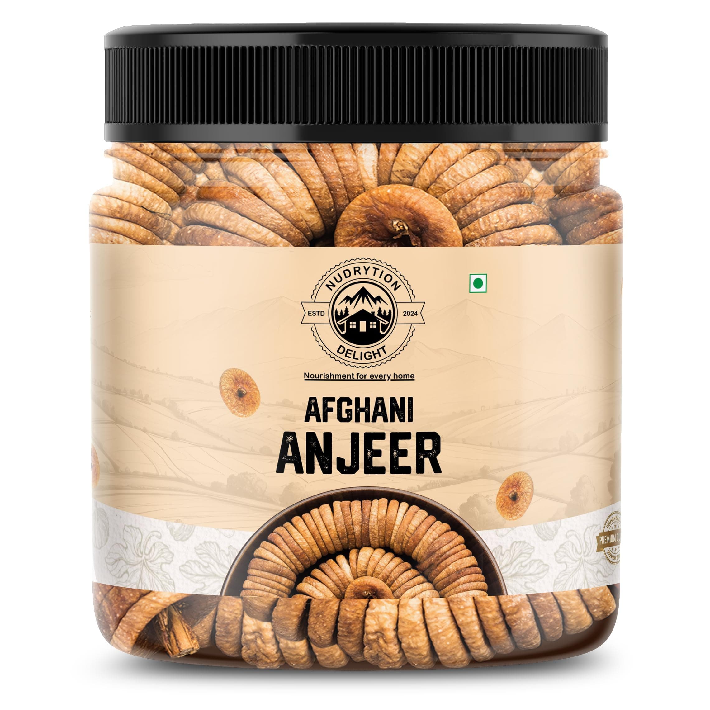 Premium Dry Figs (Anjeer) 500g | Soft & Fresh, High Fiber Dry Fruits | Natural Sweetness | Best Value Pack | Hygienically Packed by Nudrytion Delight