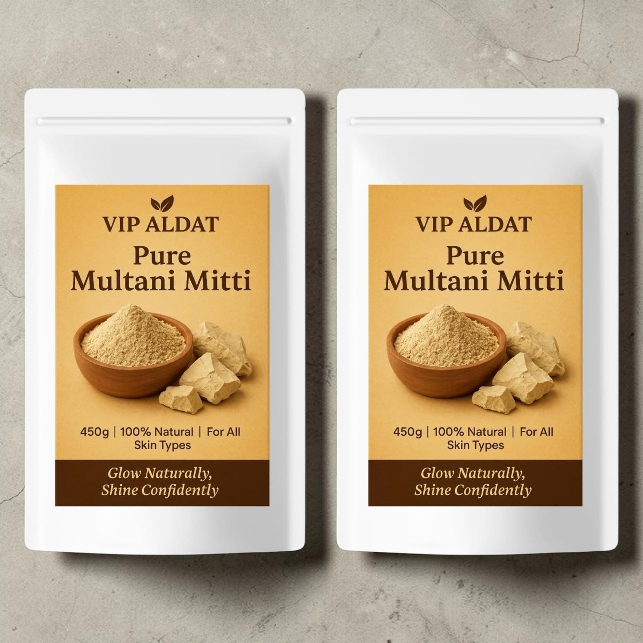 VIP ALDAT Revive + Multani Mitti | Revive Plus Pure Multani Mitti Powder | Pack 2 (2×450g) 900g