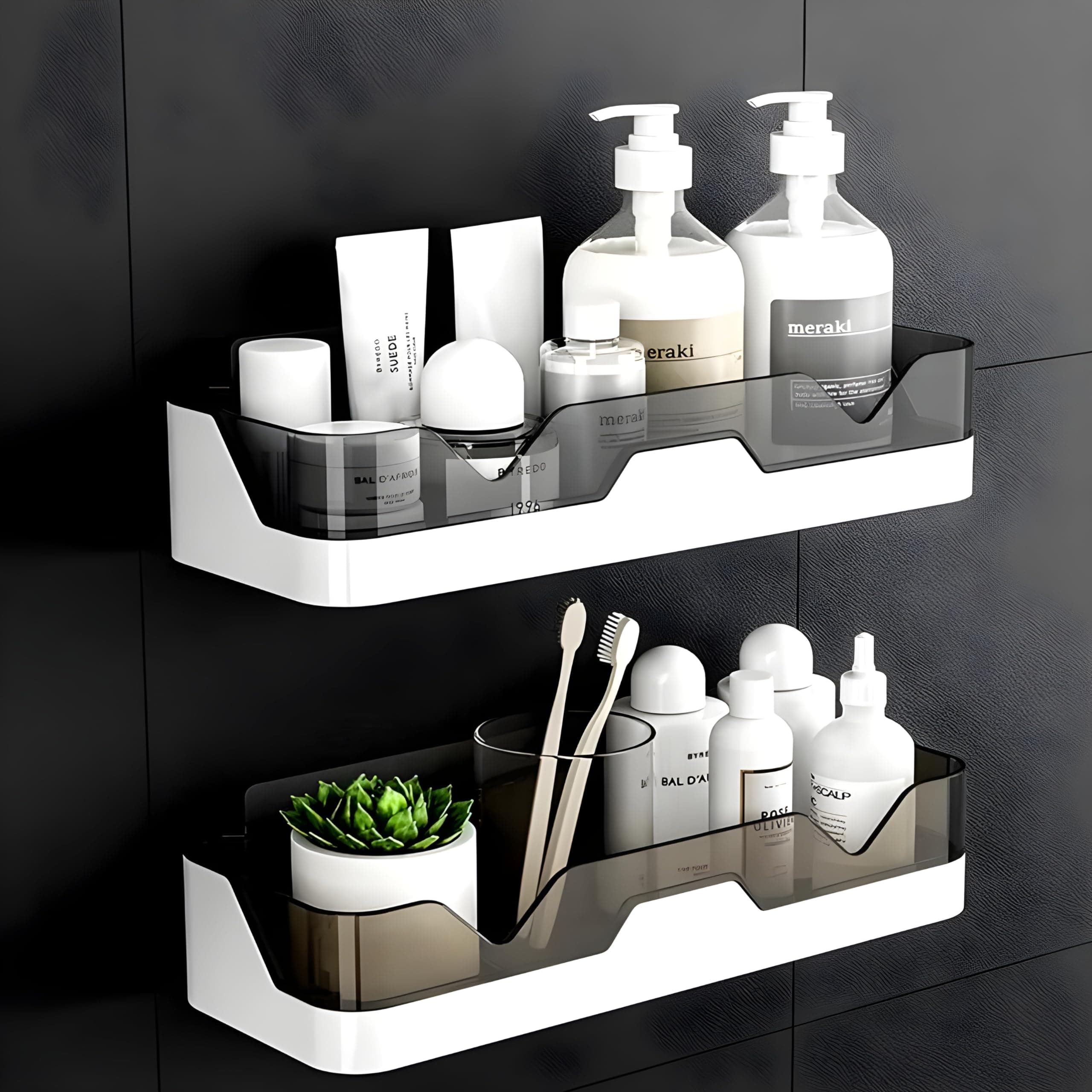 Satpurush Plastic Soap Holder for Bathroom - Self-Adhesive Wall-Mounted Soap Case - Essential Bathroom Accessories Items - White