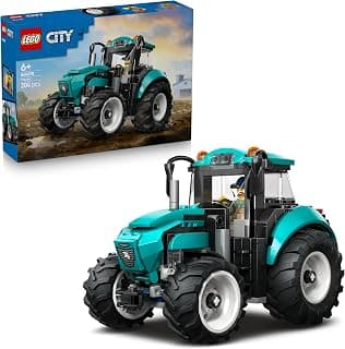 LEGO City Tractor - Farm Toy Building Set with Farmer Minifigure - Gift for Ages 6 and Up - 60498
