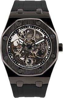 French Connection French Connection Stellar | Skeleton Dial | Black Silicone Strap | Premium Mechanical Movement | Automatic Watch for Men | FCK2BB
