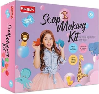 Handycrafts Funskool Soap Making Kit, 6 Different Shapes, DIY Kit, Art and Craft Set for Kids, Learning, Fun & Engaging Activity for Childrens, Multicolour, Gift Set for Kids, Age 5+ Years