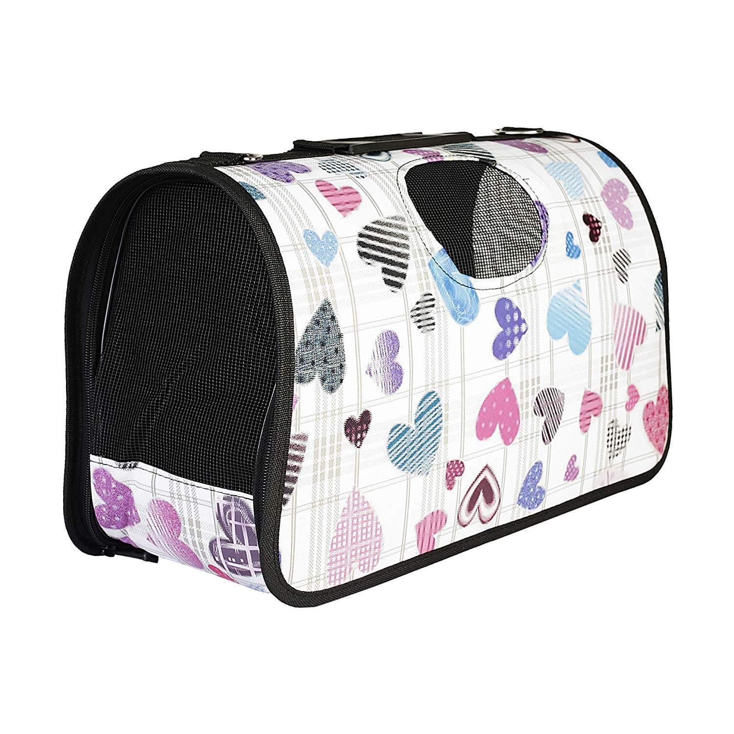 PSK PET MART Small Dog Cat Carrier Breathable Barrel Printed Sling Hands Outdoor Travelling Bag for Pet Puppy (Multicolor)