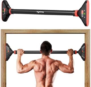 Lifelong Adjustable Pull-Up Bar for Home Gym | No Screws Hanging Bar, Adjustable Length (74-97cm), Doorway Chin-Up Bar, Gym Equipment for Men Workout, Strength Training. Weight Capacity (200kg)