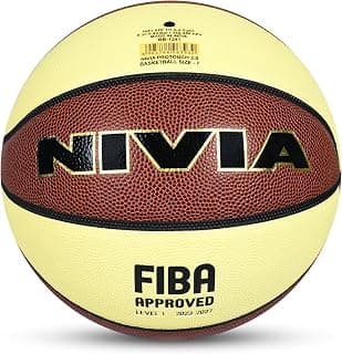 Nivia Pro Touch 2.0 Basketball, 8 Panel, Composite Leather, for Men, Size - 7 (Multicolor)