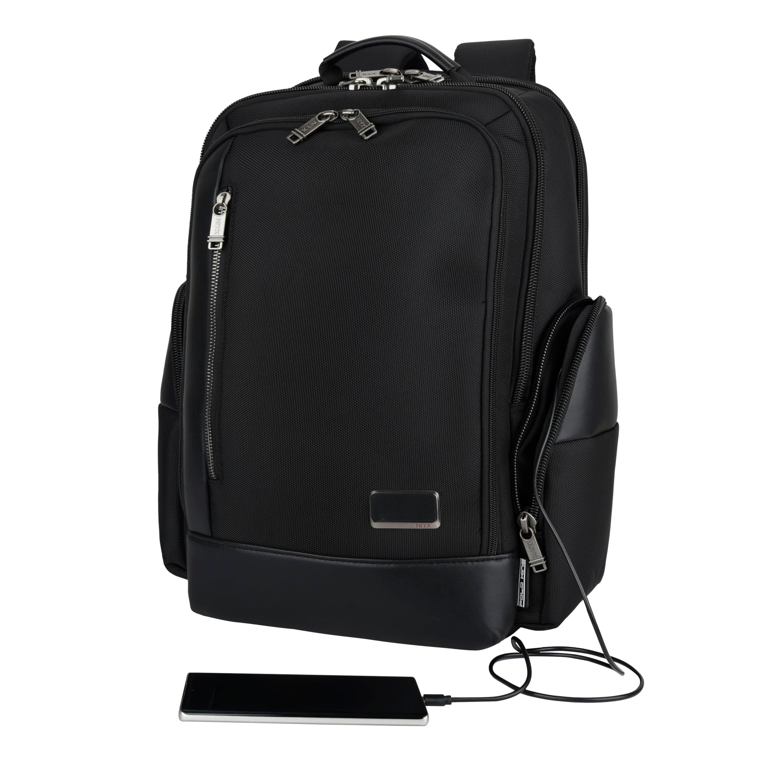 NIYX Dario Built-in USB Port BackPack | 180 Degree Flat Open, Padded Shoulder Straps, Multi Compartment, 22 Litre Shoulder Laptop Bagpack | Office, Travel & College Backpack | School Backpack For Kids