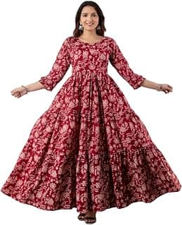 HENAL Women's Cotton Maternity Dress Pregnancy Casual Long Sleeve Dual Zipped for Feeding Nursing Maternity Dress Kurti