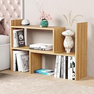 Lukzer MR-011 Oak Light Adjustable 5-Tier Bookshelf | Multi-Functional Storage Rack for Living Room, Bedroom, Home, Office & Kitchen|Engineered Wood Bookcase|121x61x24cm|DIY Bookshelves|Made in India