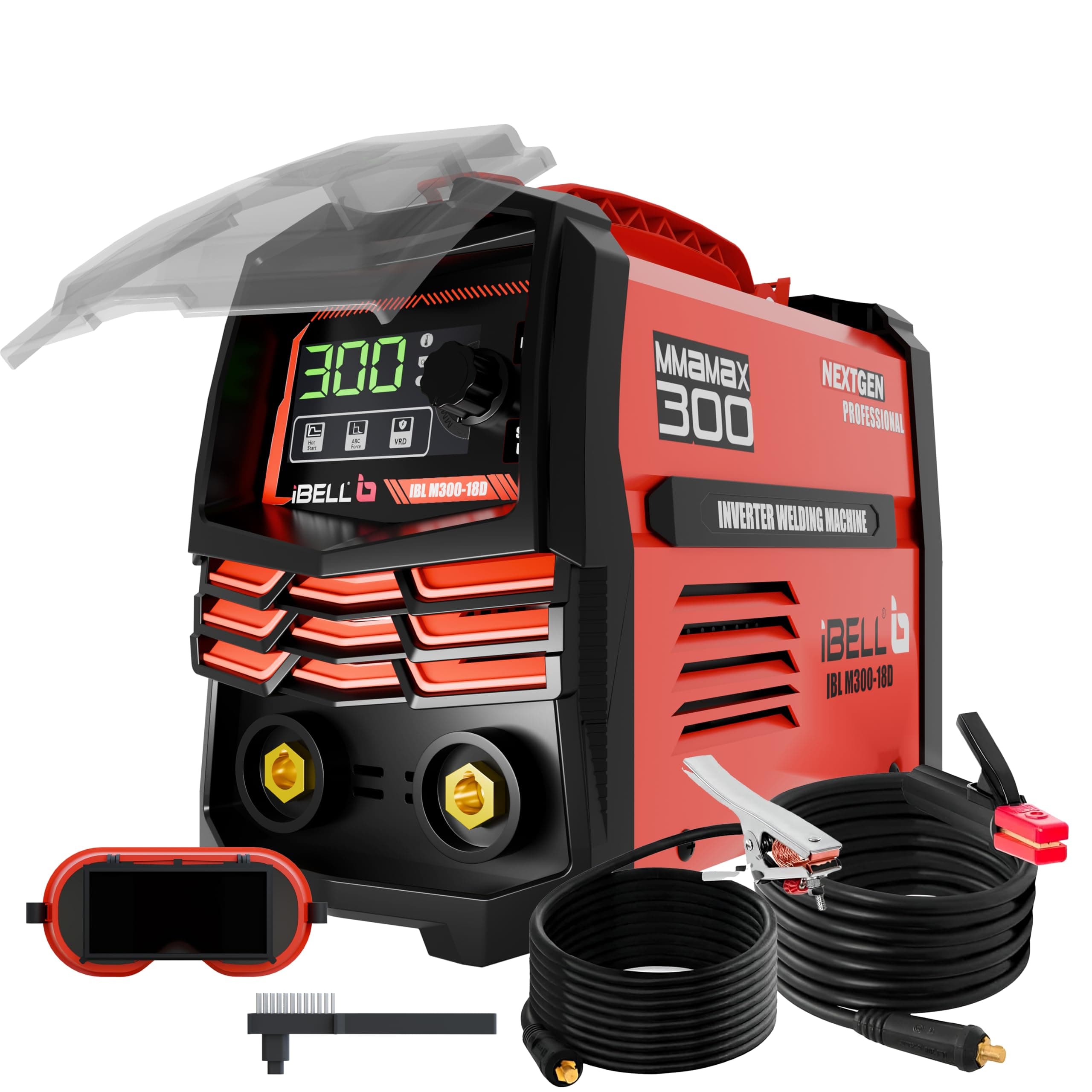 iBELL IBL M300-18D 2in1 MMA -TIG LIFT Welding Machine 300A | IGBT Technology | Adjustable Hot Start, ARC Force & VRD | Lift TIG Mode | Anti-Stick | 1.0–5.0mm Electrode Support | 2-Year Warranty