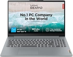 Lenovo IdeaPad Slim 3 13th Gen Intel Core i3-1315U 15.6 Inch (39.6cm) FHD Thin & Light Laptop (8GB/512GB SSD/Windows 11/Office Home 2024/Grey/1.62Kg), 82X700HJIN/HHIN