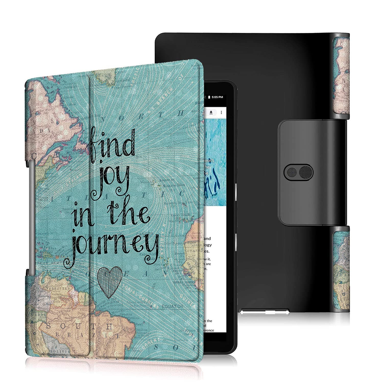 SwooK Pu Leather Flip Case Cover For Lenovo Yoga Smart Tab 10.1 Yt-X705X & Yt-X705F Tablet, (Find Joy, Yoga Smart Tab 10.1), Multicolour