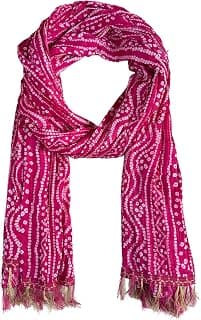 Women's Art Silk Bandhani Print Dupatta with 2.20 Meters | Women’s cotton printed dupatta with tassels
