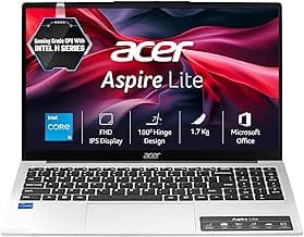 Acer Aspire Lite,13th Gen, Intel Core i5-13420H Processor, 16 GB RAM, 512 GB SSD, Full HD IPS, 15.6"/39.62 cm, Windows 11 Home, MS Office, Pure Silver, 1.70 kg, AL15-52H, Thin and Light Laptop