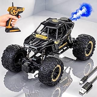 Zest 4 Toyz Remote Control Car Toy for Kids | Mist Spray Effect Rock Crawler Monster Truck Drift RC Car | 100+ft Range 2.4GHz Remote | Rechargeable | Type-C USB | Off-Road Climbing Racing Car | Gift