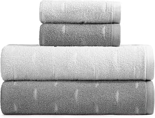 MYTRIDENT Towel Set, 100% Cotton, Set of 4 (2 Bath & 2 Hand) Highly Absorbent Towels for Bath, Lily Fragrance, 500 GSM, Fragrance Collection