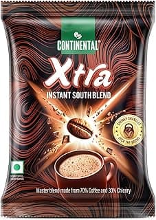 Continental Coffee Xtra Instant Coffee Powder | 50gm Pouch | ‎70% Coffee 30% Chicory | South Blend Instant Coffee | Medium Roast | Premium Blend of Arabica & Robusta | Rich Aromatic Coffee