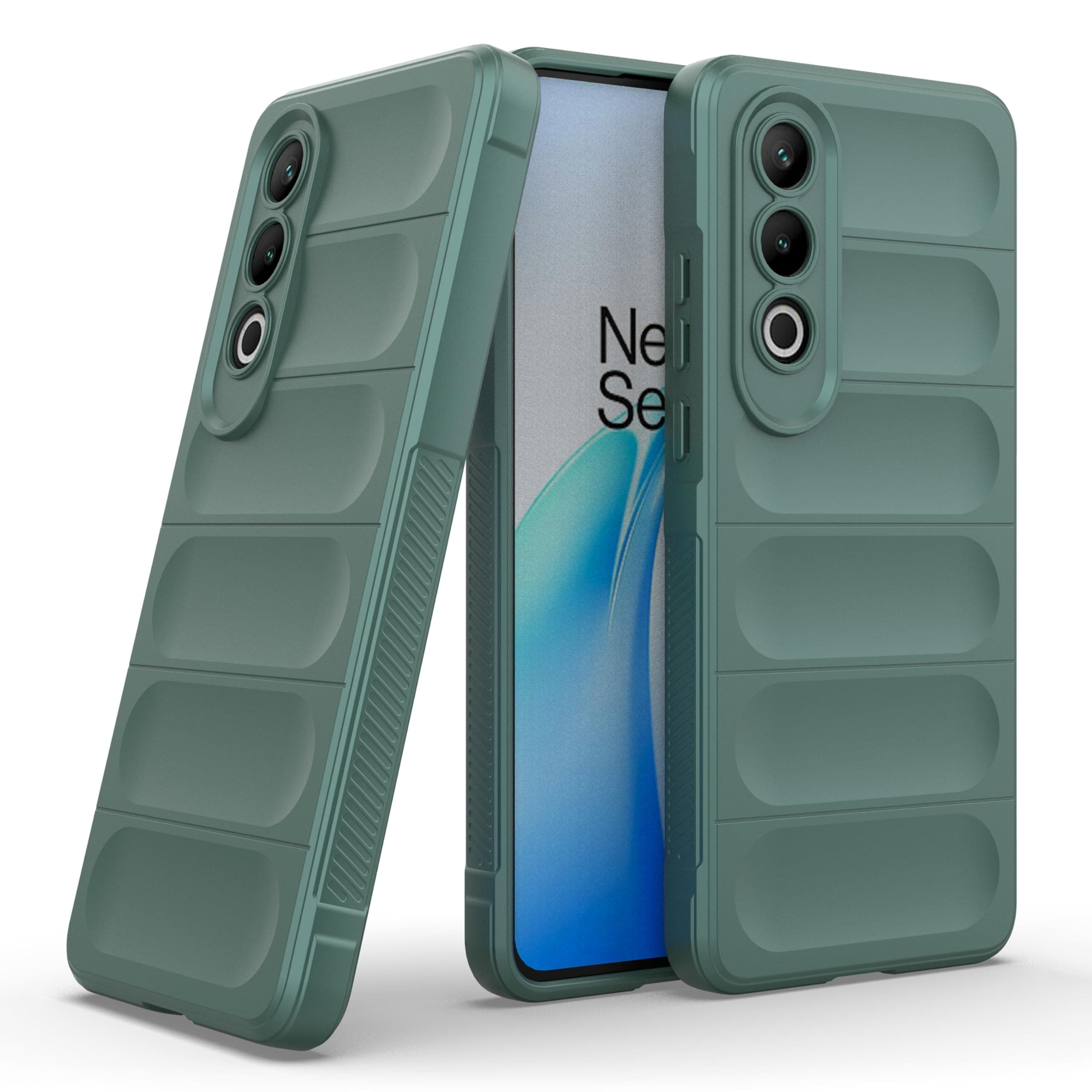amazon basics Back Case Cover for OnePlus Nord CE 4 5G | Compatible for OnePlus Nord CE 4 5G Back Cover | Liquid Silicon Magic Case for OnePlus Nord CE 4 5G with Camera Protection | DarkGreen