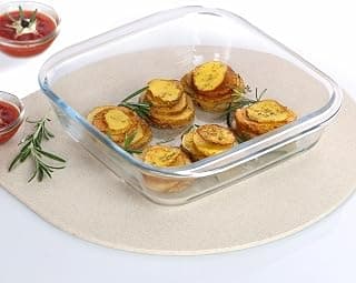 CELLO Laura Square Baking Dish | Oven Safe | Pack of 1 | 1100ml | Clear