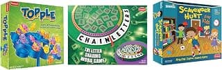 Funskool Kid Games - Topple, Strategy Balancing and Skill Game, Stack 5 in A Row Games - Chain Letters, Educational Game, The Letter Sharing Word Game, & Above Scavenger Hunt