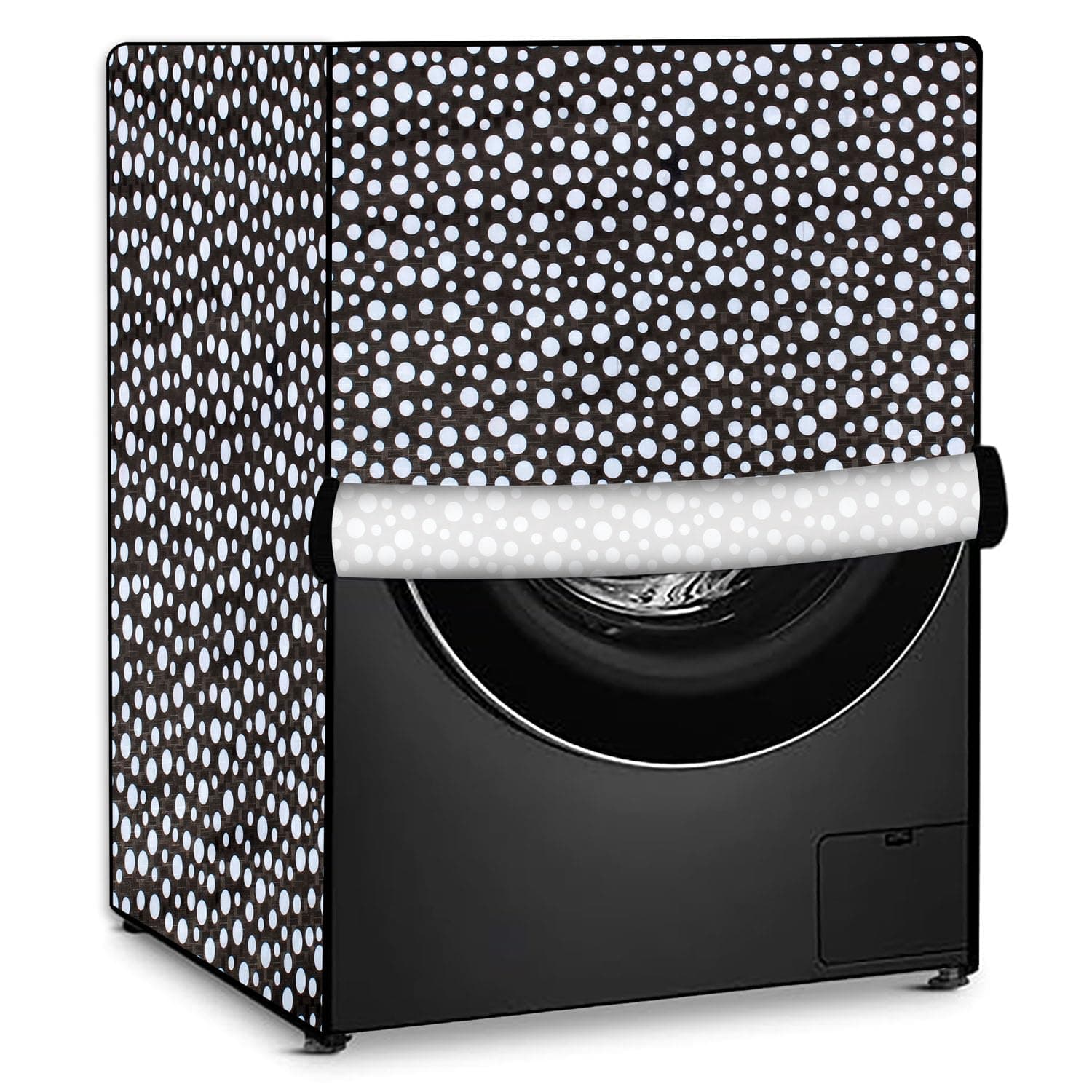 Stylista Washing Machine Cover Compatible for Samsung 8 kg Front Loading WW80J4243MW/TL Color Multi