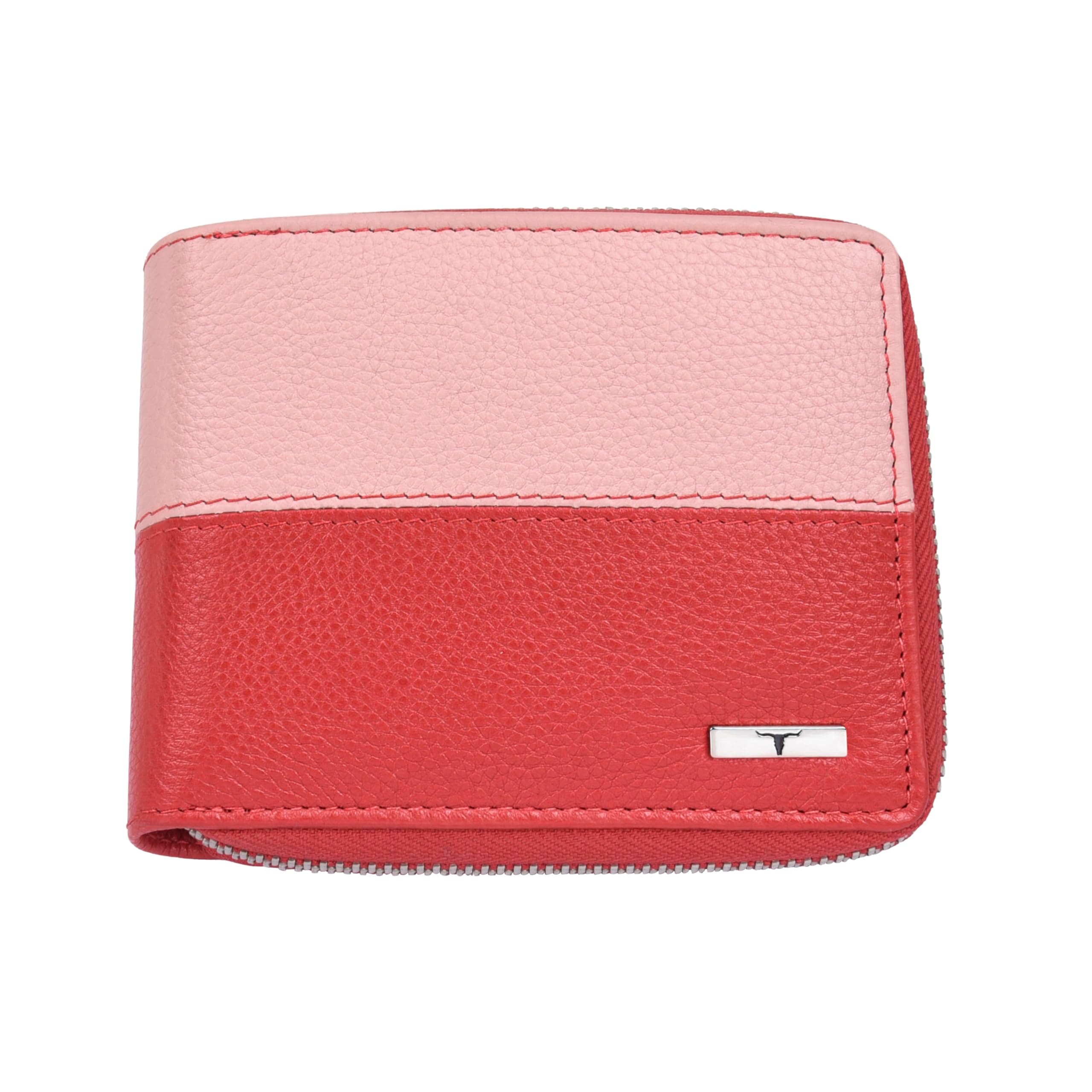 URBAN FOREST Ella Red/Pink Leather Wallet for Women