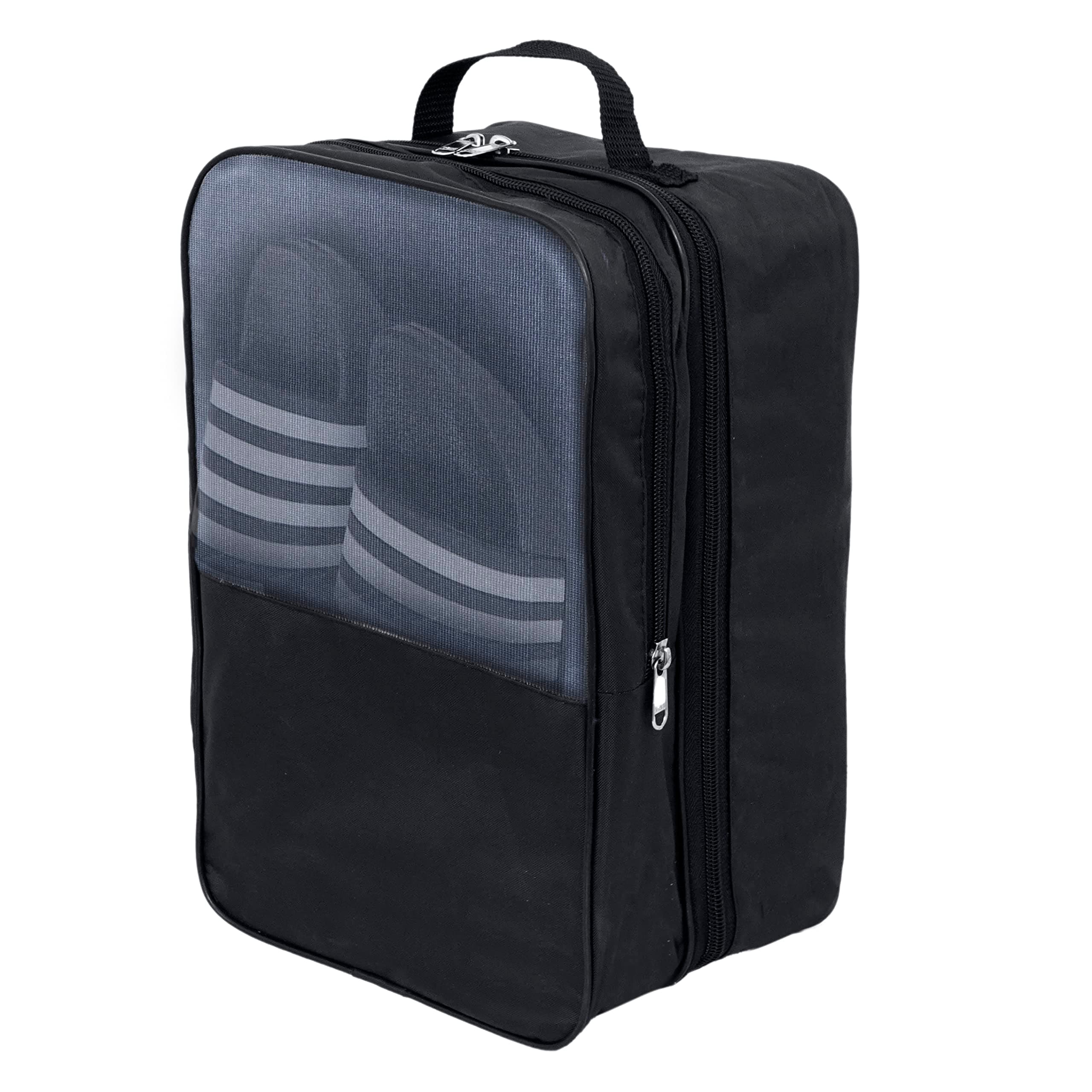 SNDIA 14 Inch Travel Shoe Bag | Portable Bag for Men & Women-Black | Travelling Shoe Storage Bag Footwear Organiser Bag