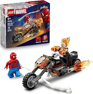 LEGO ǀ Marvel Spider-Man vs. Ghost Rider Motorcycle - Super Hero Building Toy for Kids - 76335