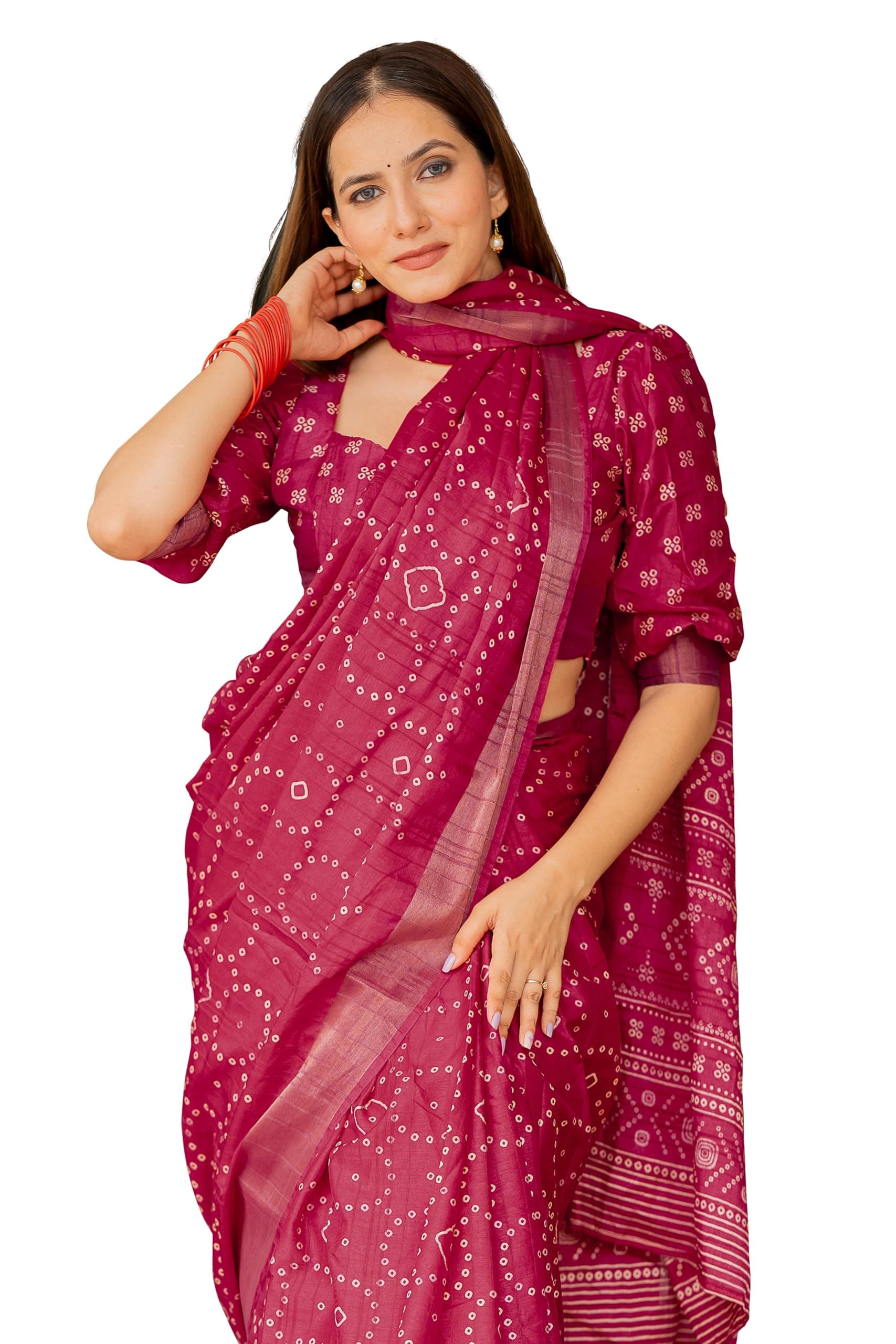 MIRCHI FASHION Floral Printed Women's Sari in Soft Silk Blend | Lightweight Comfortable Saree for Office and Social Gatherings (Available in 15 designs)