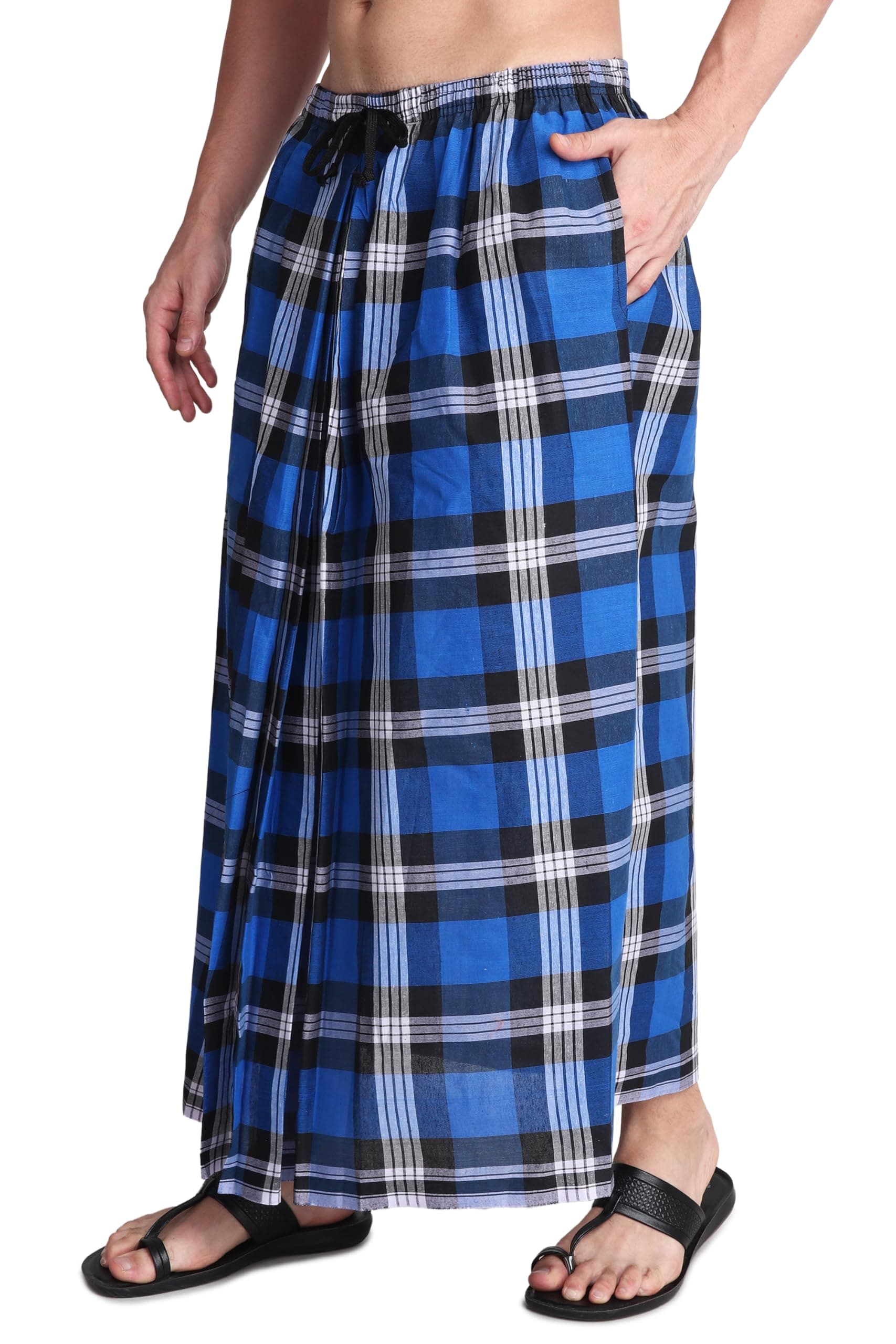 Gowri Tex Elastic Premium Cotton Lungis Pack Of 1