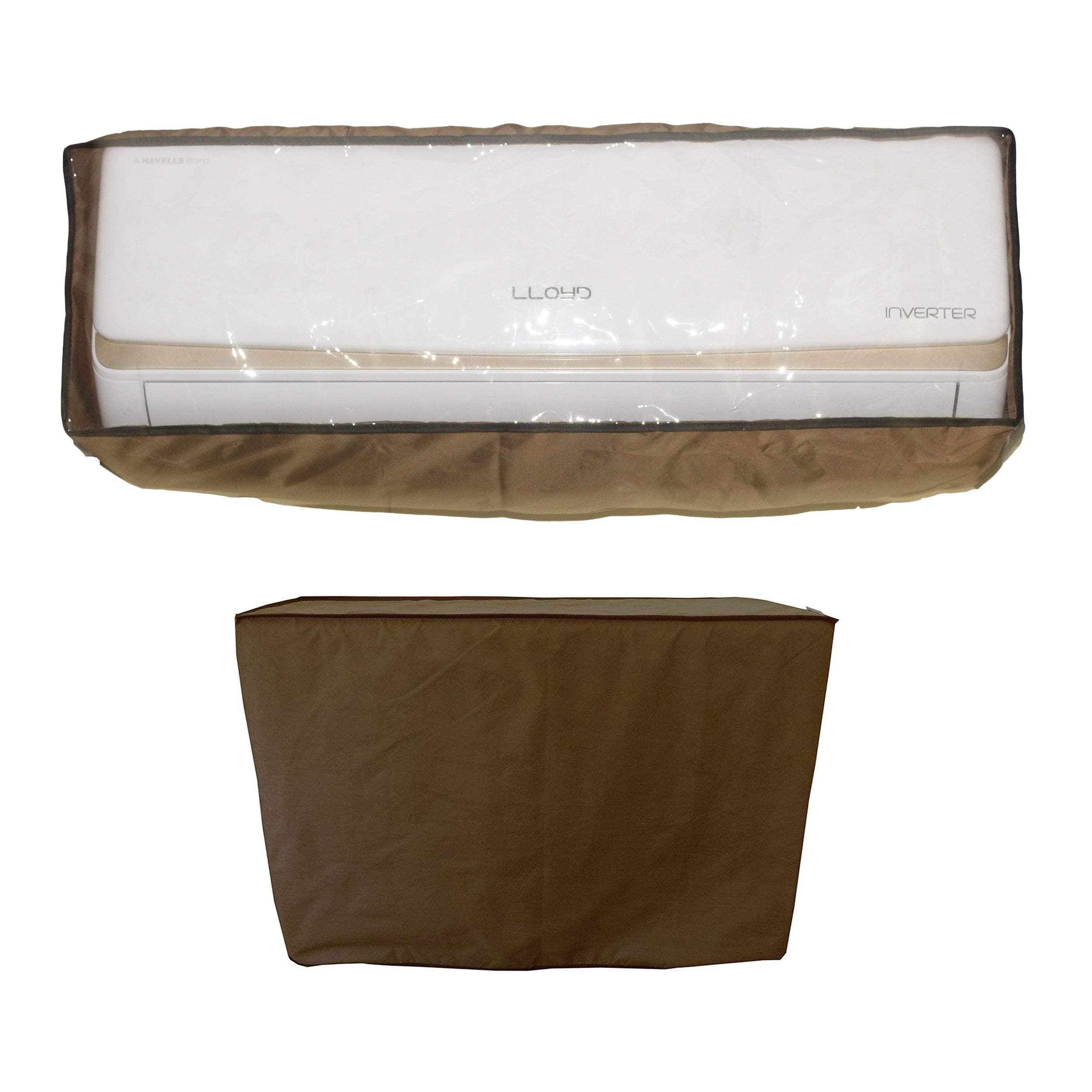 Stylista ac Cover Set of Indoor and Outdoor Unit for 1 ton Capacity Brown