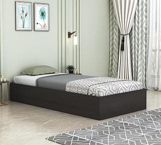DesignFit Engineered Wood Single Deewan Day Bed with Box Storage for Bedroom Living Room Home - Wenge Finish | 1 Year Warranty