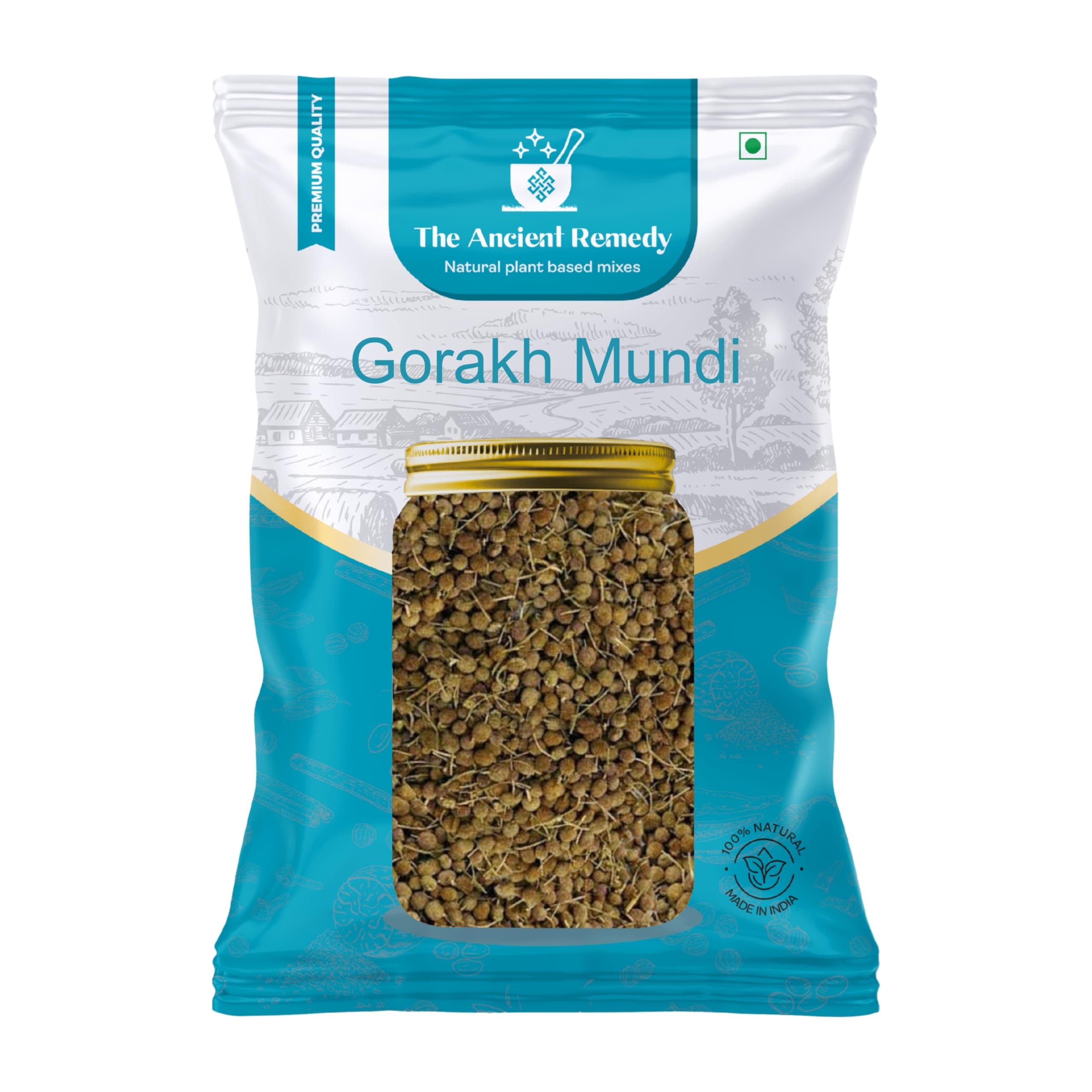 THE ANCIENT REMEDY Dry Gorakmundi (Sphaeranthus Indica) Dried Herb 250g | Premium Gorakhmundi Whole Herb Seed | Gorakh Mundi Sphaeranthus Hirtus Natural Dried Plant Ingredient