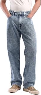 Flying Machine Men's Loose Fit Jeans| Solid | High Rise | Stretchable | Jeans for Man